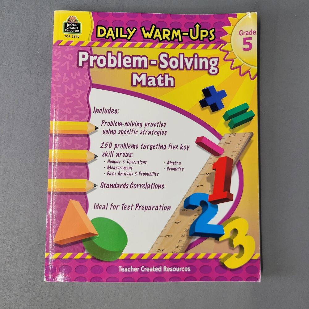 Daily Warm-Ups Problem-Solving Math Book Grade 5 Robert Smith‎ Softcover Teacher